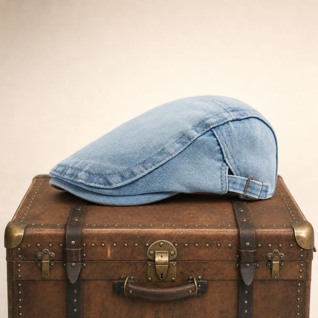 Stonewash Denim Cap — AVOCA