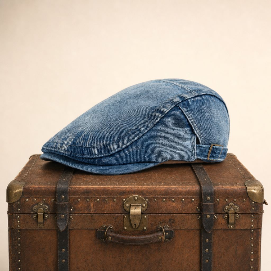 Stonewash Denim Cap — AVOCA