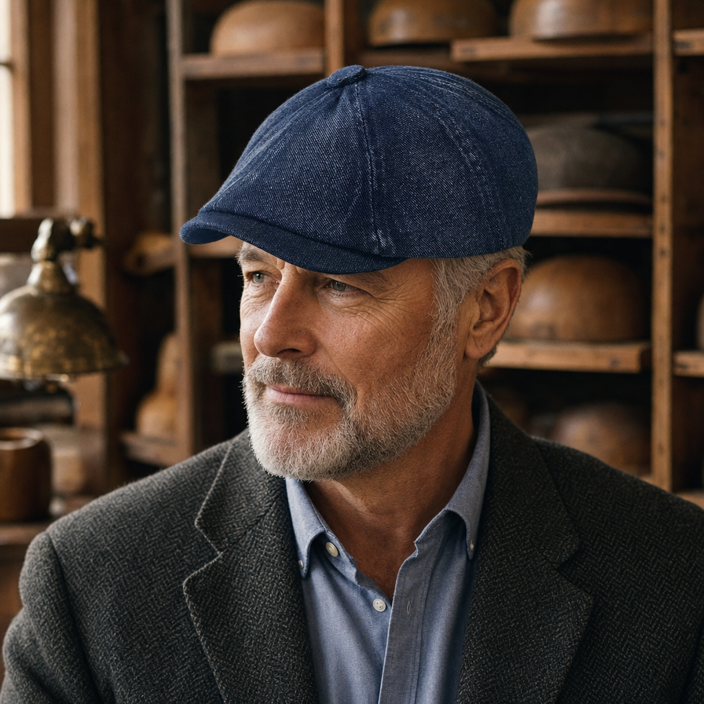 Denim Newsboy Cap — OUGHTERARD