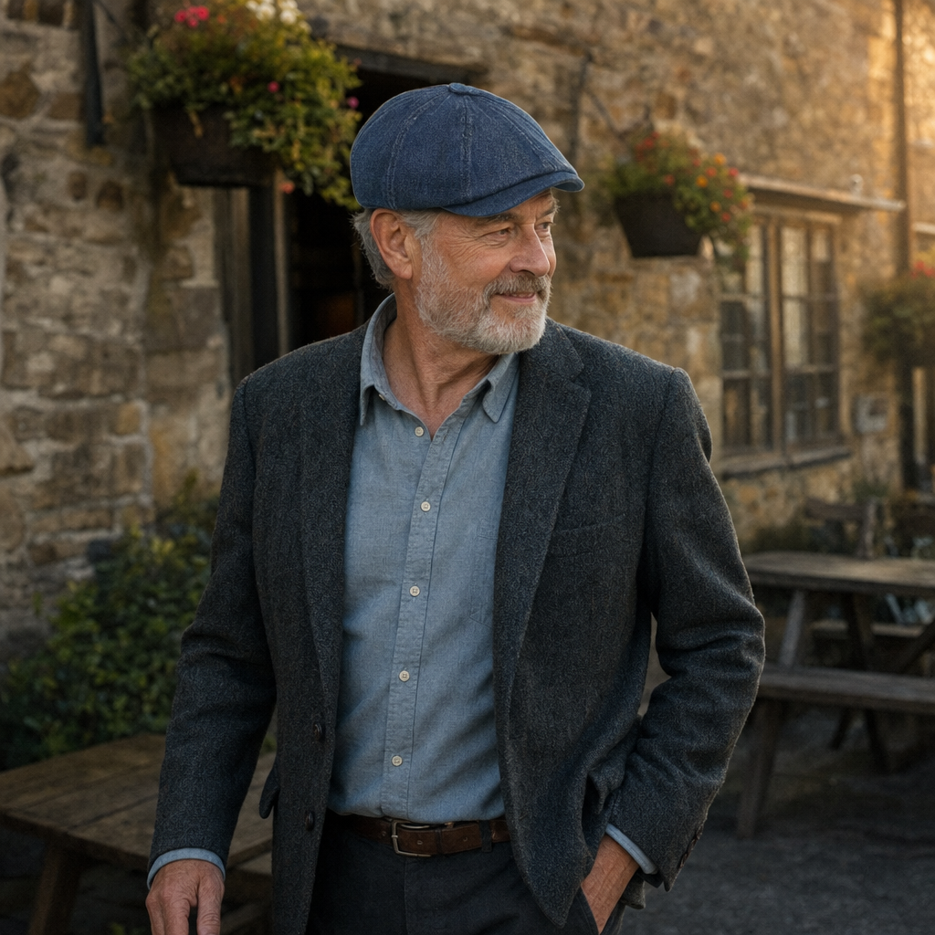 Denim Newsboy Cap — OUGHTERARD