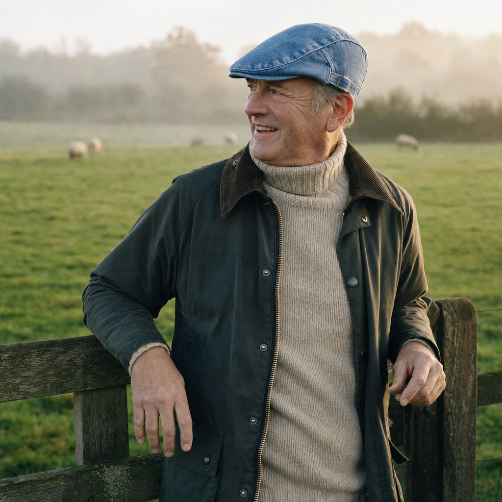 Stonewash Denim Cap — AVOCA