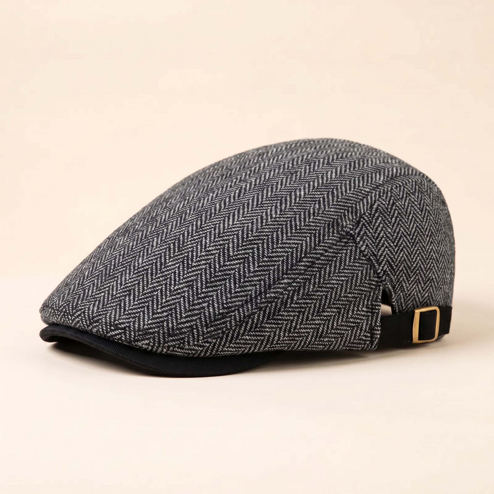 Herringbone Wool Driver Cap — GORTAHORK