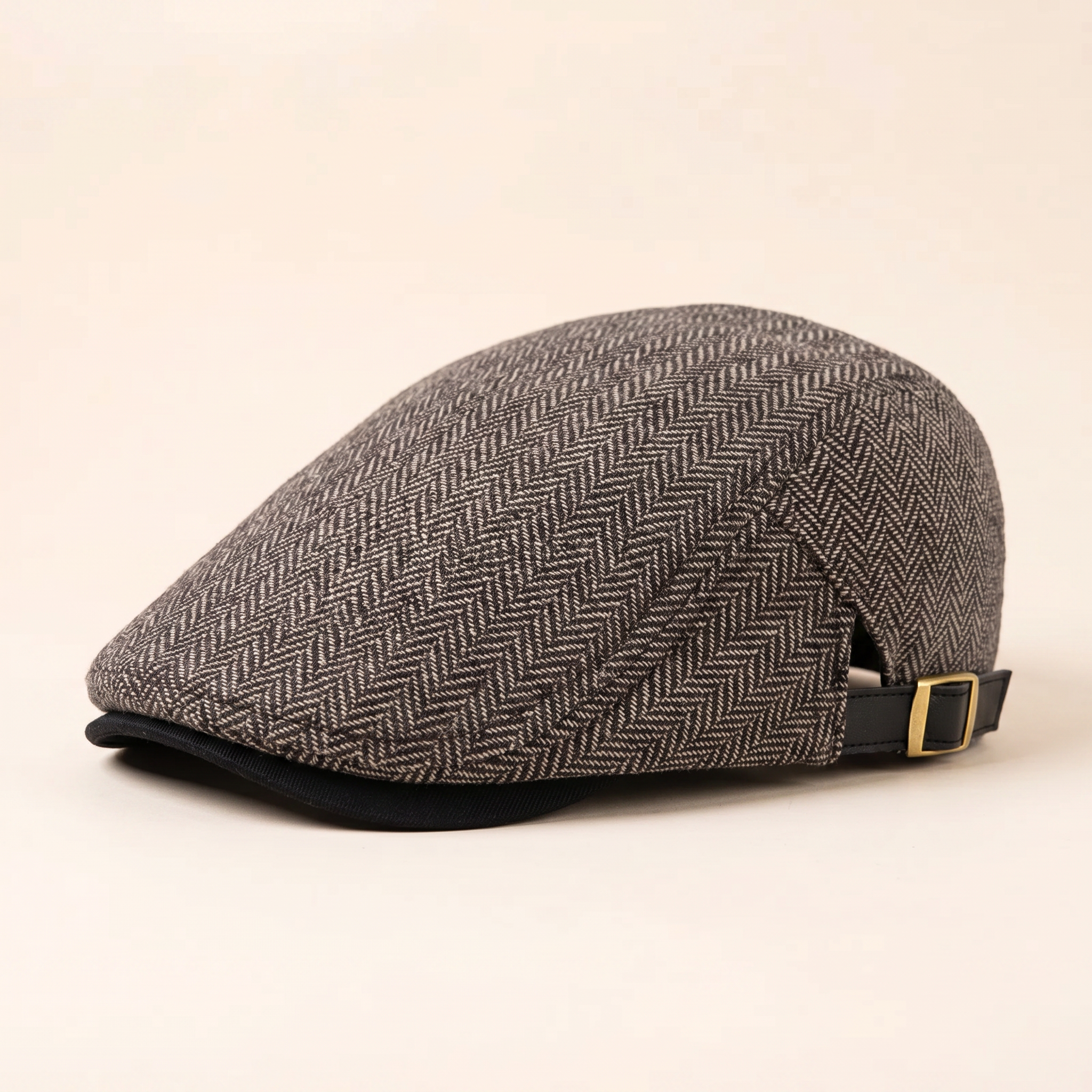 Herringbone Wool Driver Cap — GORTAHORK
