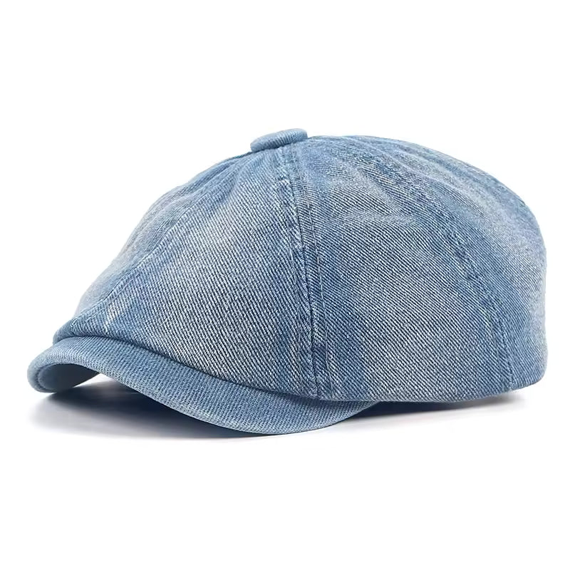 Denim Newsboy Cap — OUGHTERARD