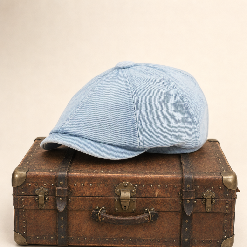 Denim Newsboy Cap — OUGHTERARD