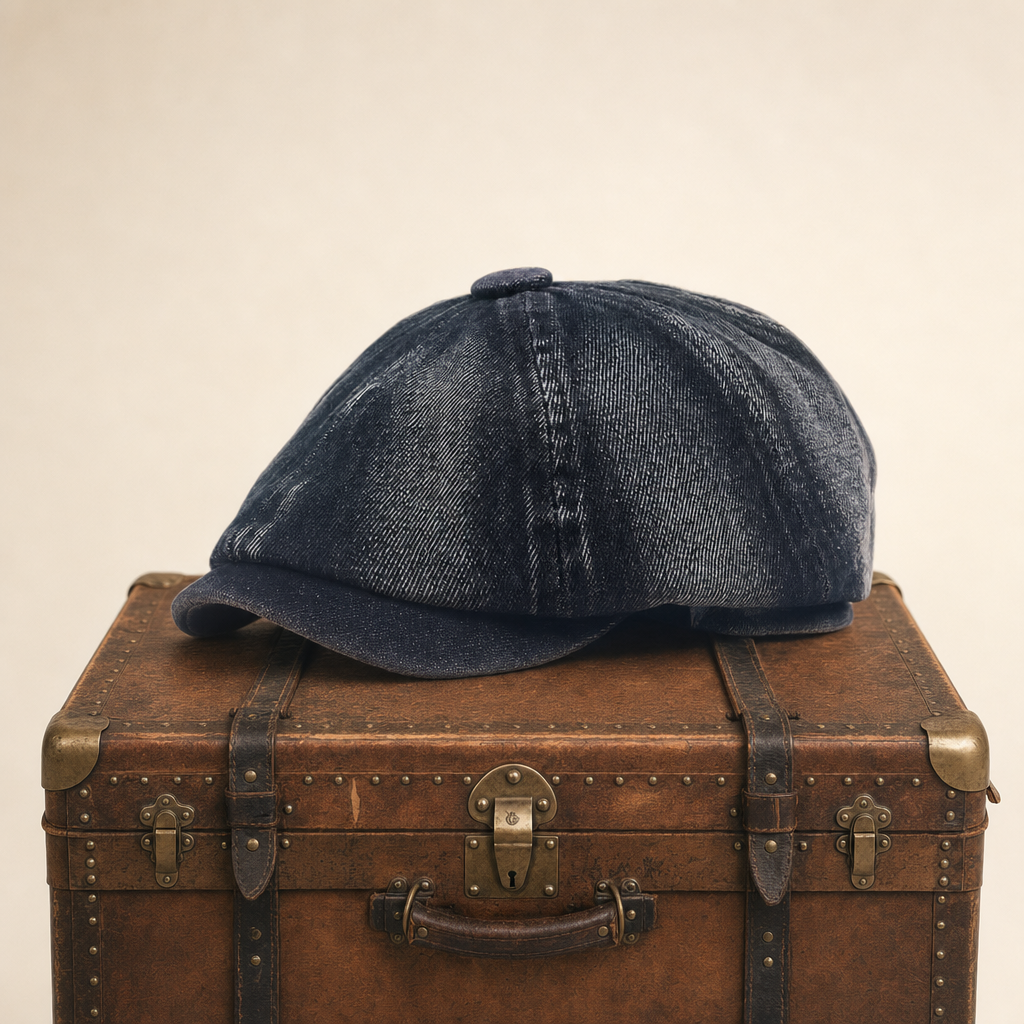 Denim Newsboy Cap — OUGHTERARD