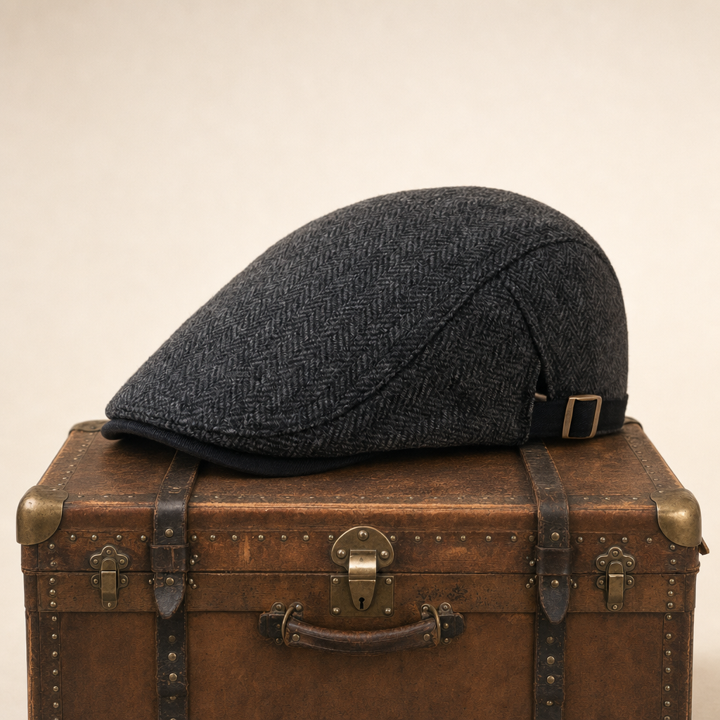 Herringbone Wool Driver Cap — GORTAHORK