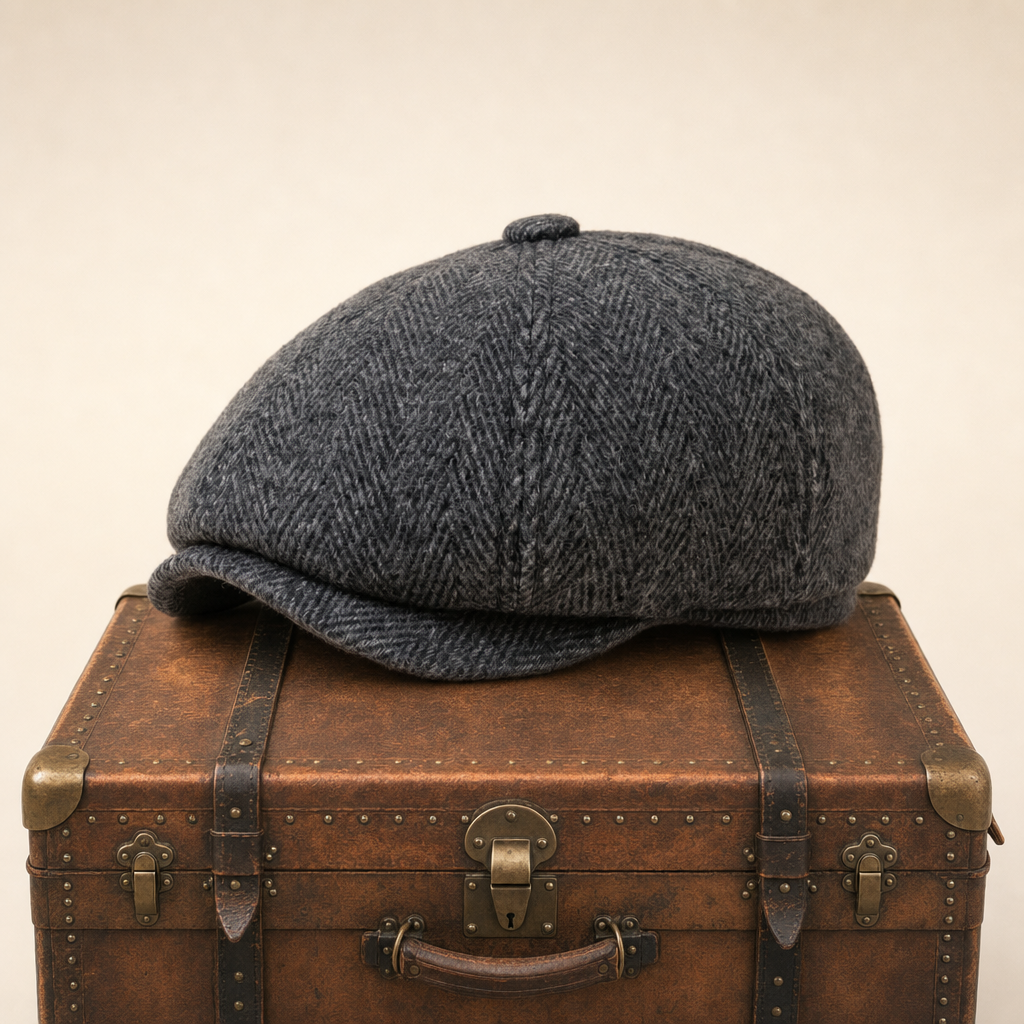 Herringbone Earflap Cap — NEWPORT