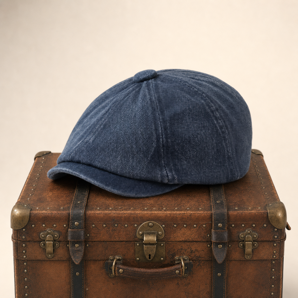 Denim Newsboy Cap — LOUGHREA