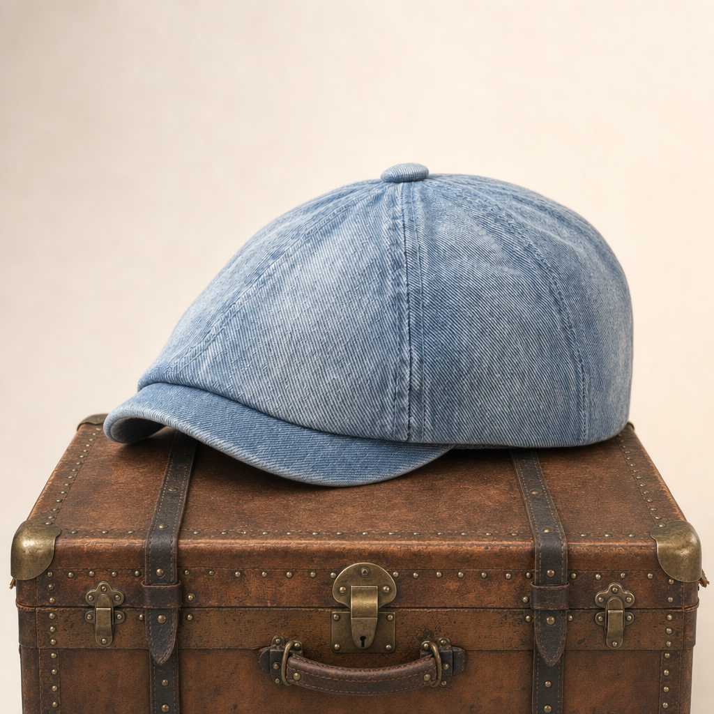 Denim Newsboy Cap — LOUGHREA