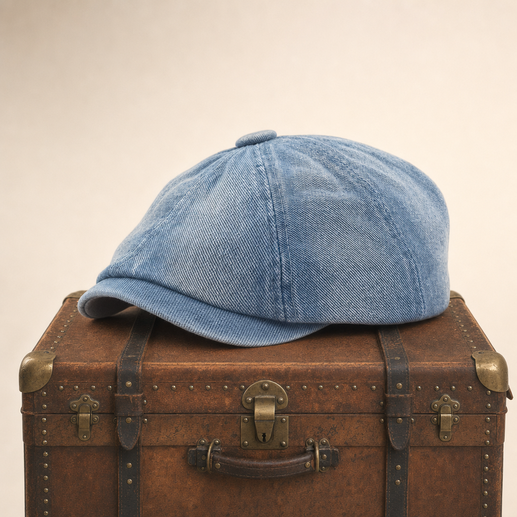 Denim Newsboy Cap — OUGHTERARD